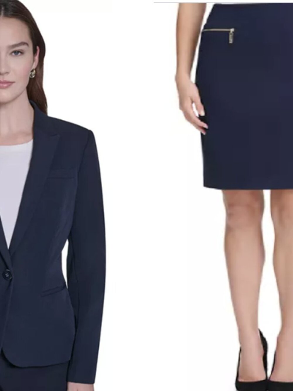 TOMMY HILFIGER Classic Navy Skirt Suit -LIKE NEW